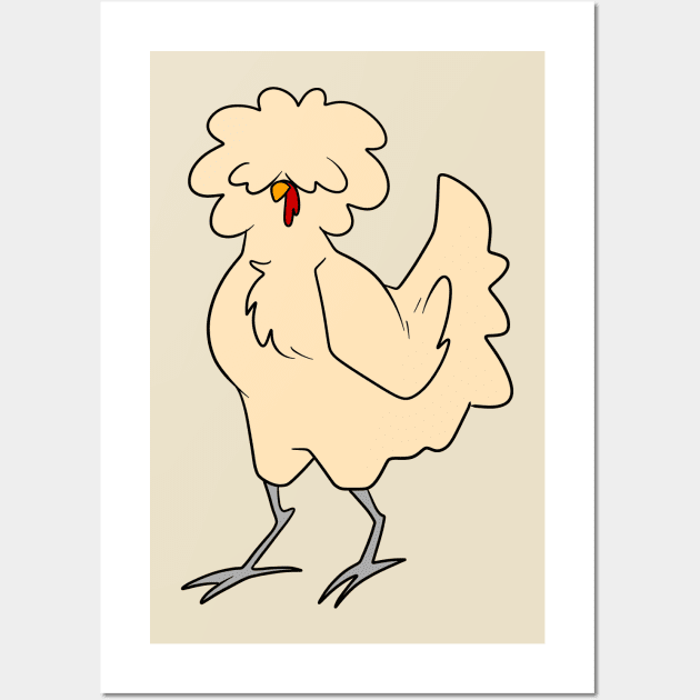 Buff Laced Polish Hen Chicken Wall Art by saradaboru